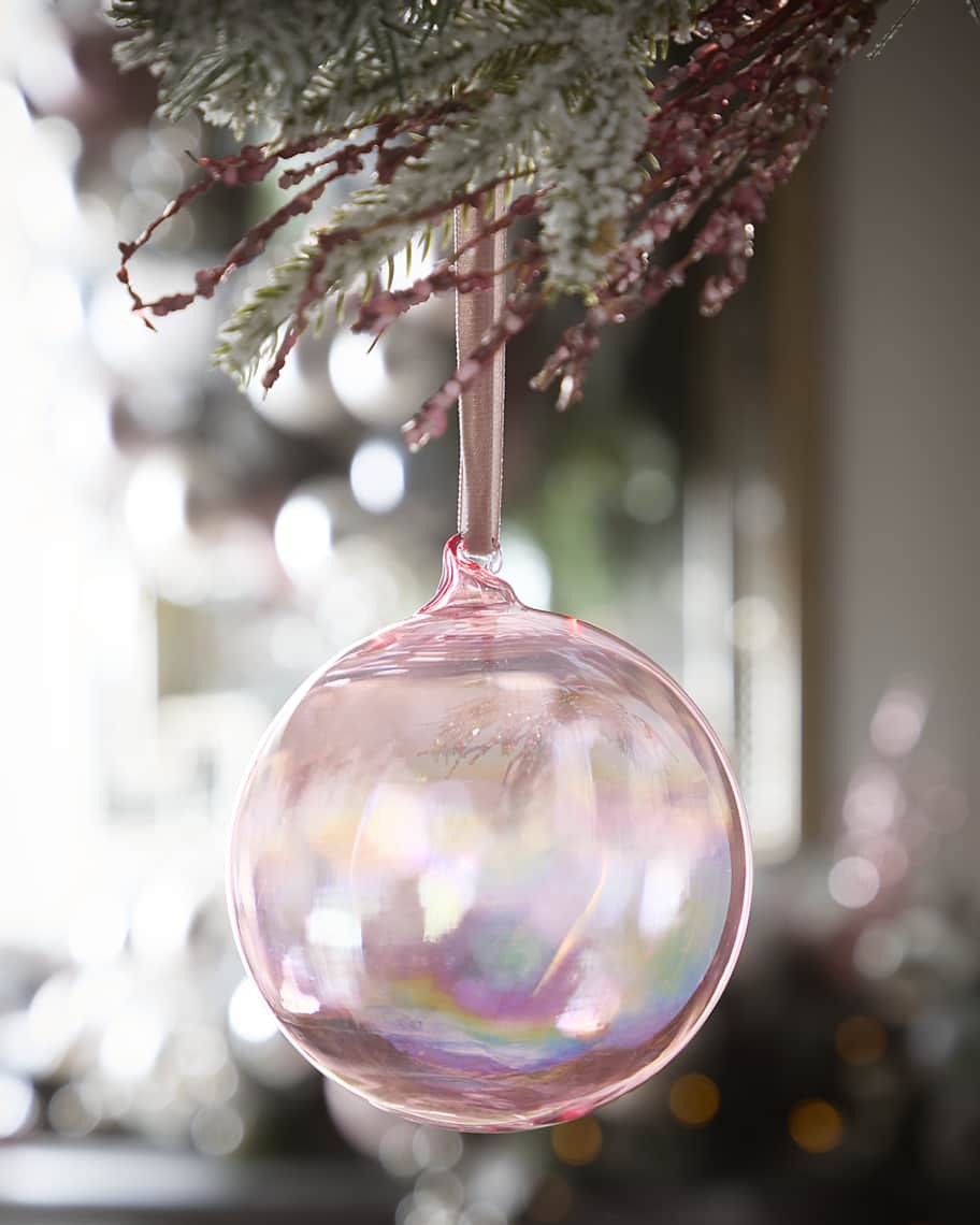 Image 1 of 1: French Purple Bottle Glass Ball Ornament