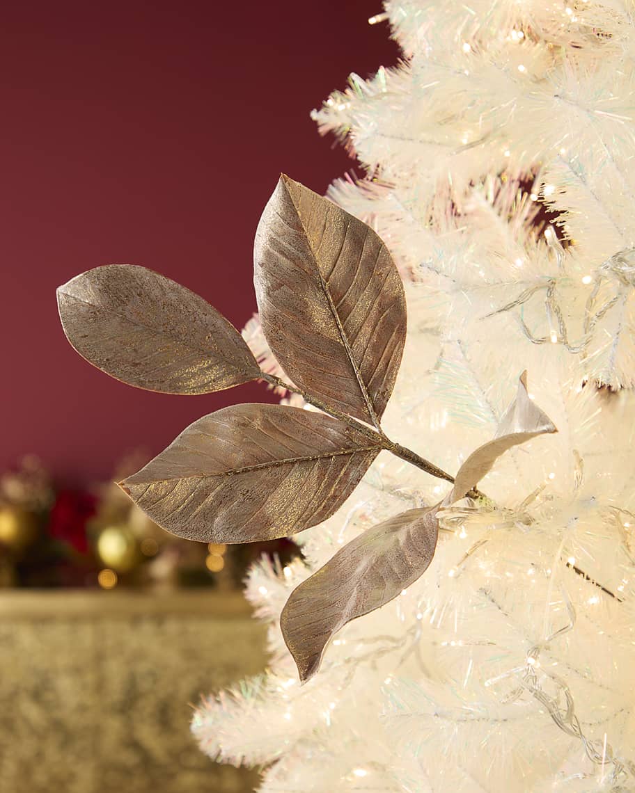 Image 1 of 1: 19.5" Bronze Gold Magnolia Leaf Spray