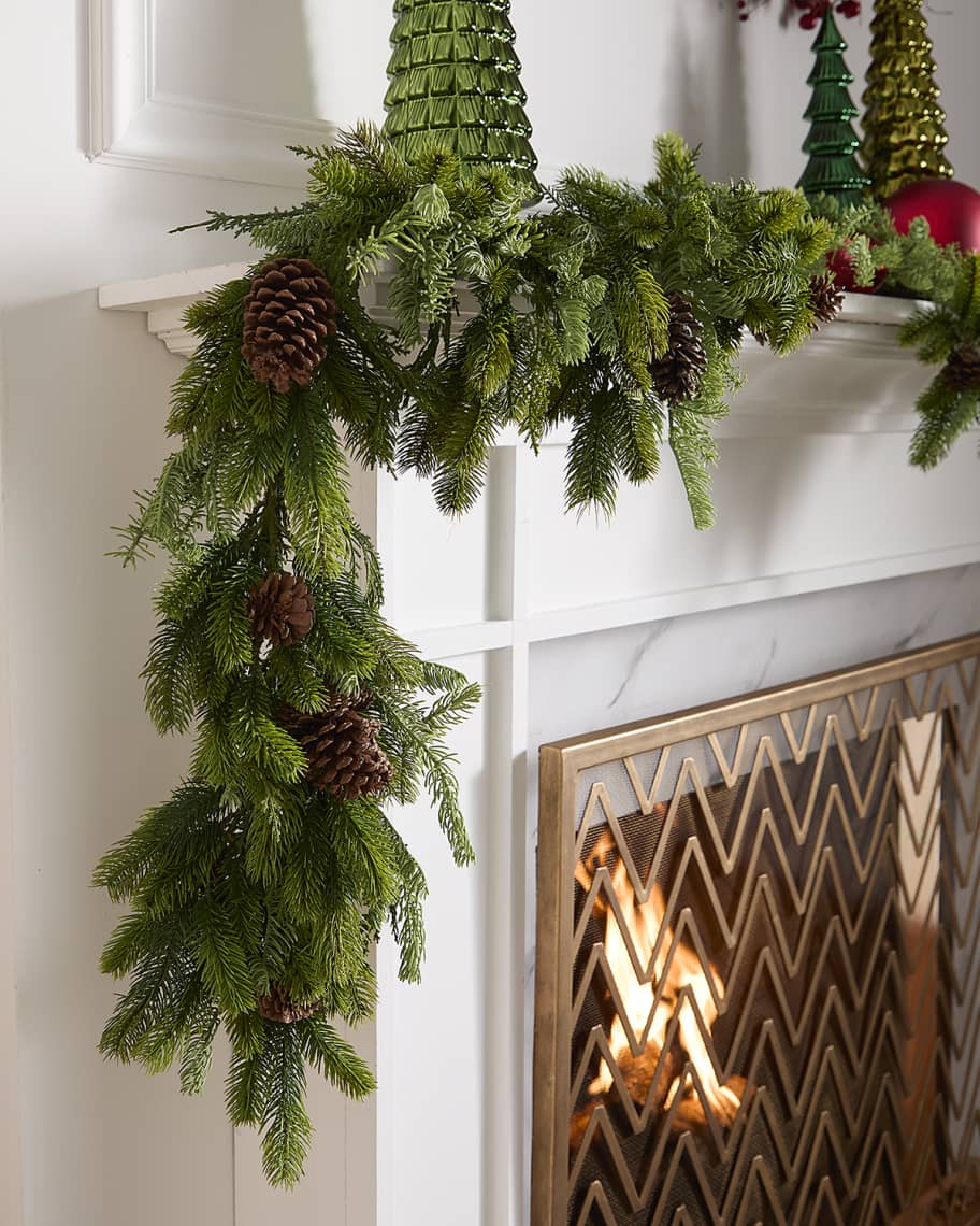 Image 1 of 1: 7.5' Mixed Pine Garland