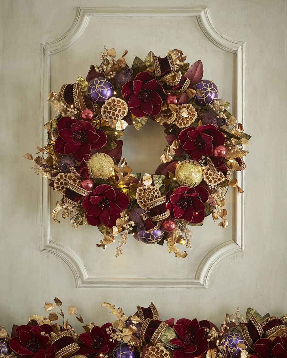 Image 1 of 2: 28" Spiritual Christmas Prelit Christmas Wreath