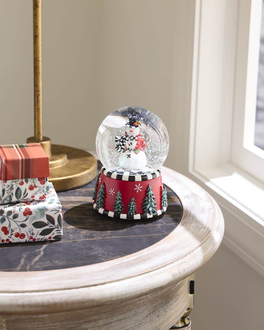 Image 3 of 4: Courtly Snowman Snow Globe