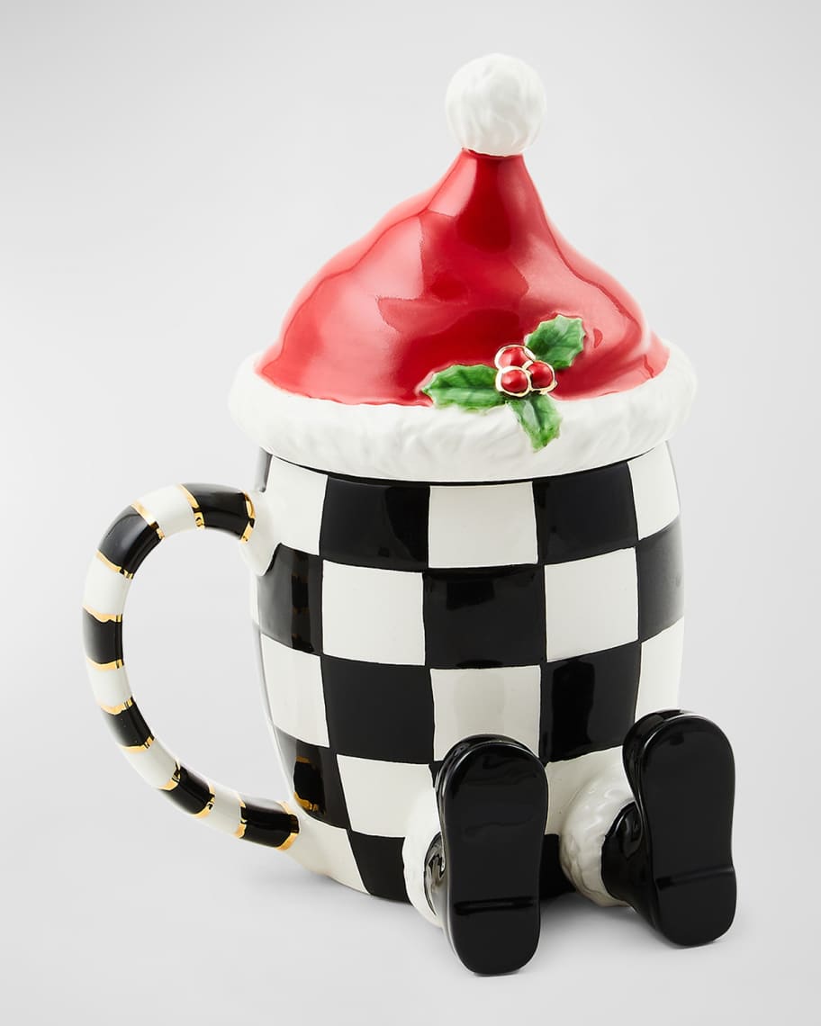 Image 1 of 3: Cozy Christmas Lidded Santa Mug