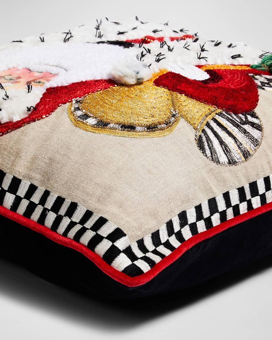Image 2 of 3: Westminster Santa Embellished Throw Pillow