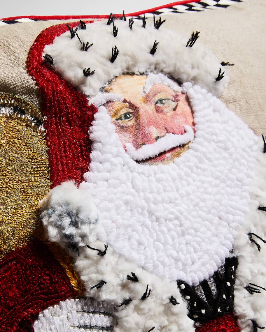 Image 3 of 3: Westminster Santa Embellished Throw Pillow