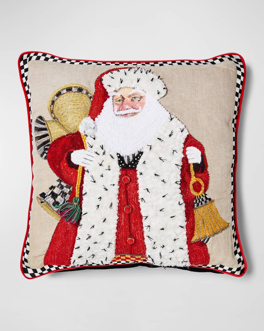 Image 1 of 3: Westminster Santa Embellished Throw Pillow