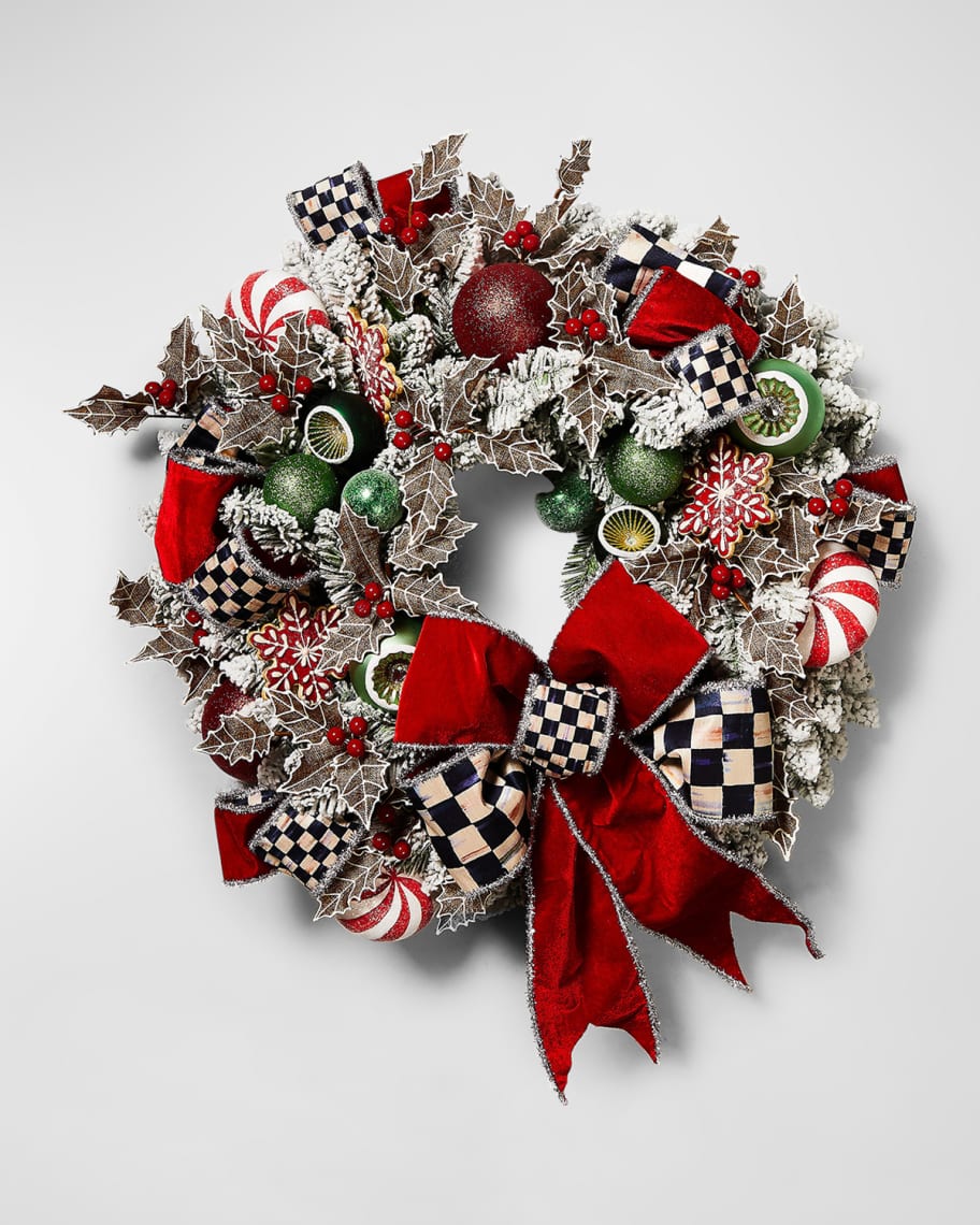 MacKenzie-Childs Bake Shop Illuminated Christmas Wreath | Horchow