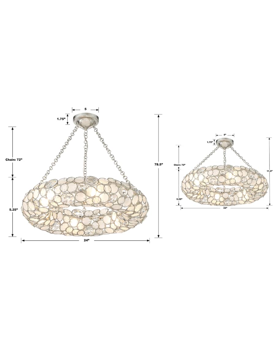 Image 3 of 3: Palla 6-Light Semi-Flush Mount