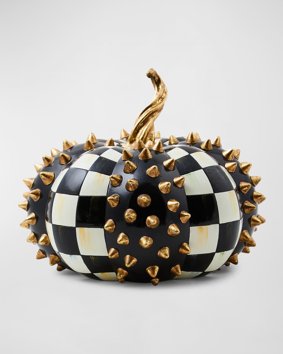 MacKenzie-Childs Courtly Check Squashed Golded Spikes