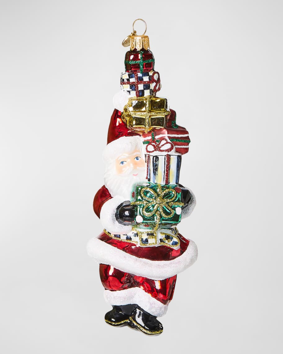 Mackenzie Childs -  Front Door Santa Glass Ornament main image 0