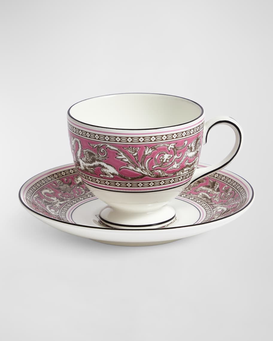 Wedgwood Florentine Fuchsia Teacup & Saucer, 6.1 oz. | Horchow