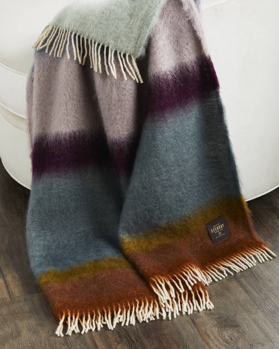 Image 1 of 4: Matisse Collection Mohair-Blend Throw Blanket 