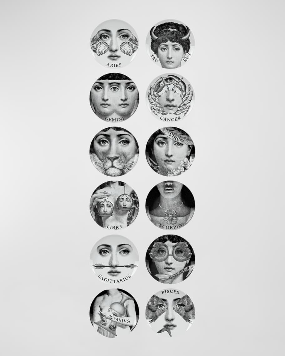 Fornasetti セット Fornasetti Tema e Variazioni Zodiac Sign Plates, Set of 12 | Horchow