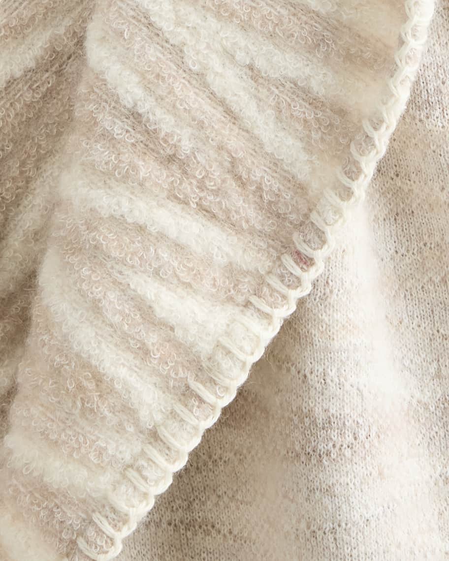 Image 3 of 3: Beaver Wool-Blend Throw, 55" x 75"