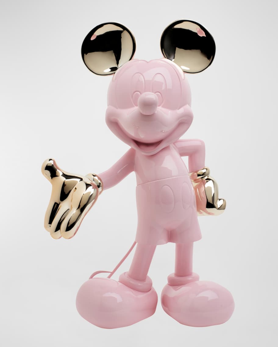 Image 1 of 1: Mickey Welcome Figurine - Glossy Pastel Pink 