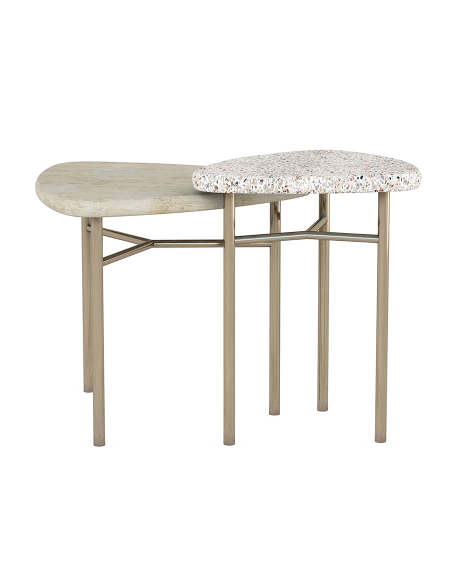 Image 1 of 3: Cotiere Nesting End Tables, Set of 2
