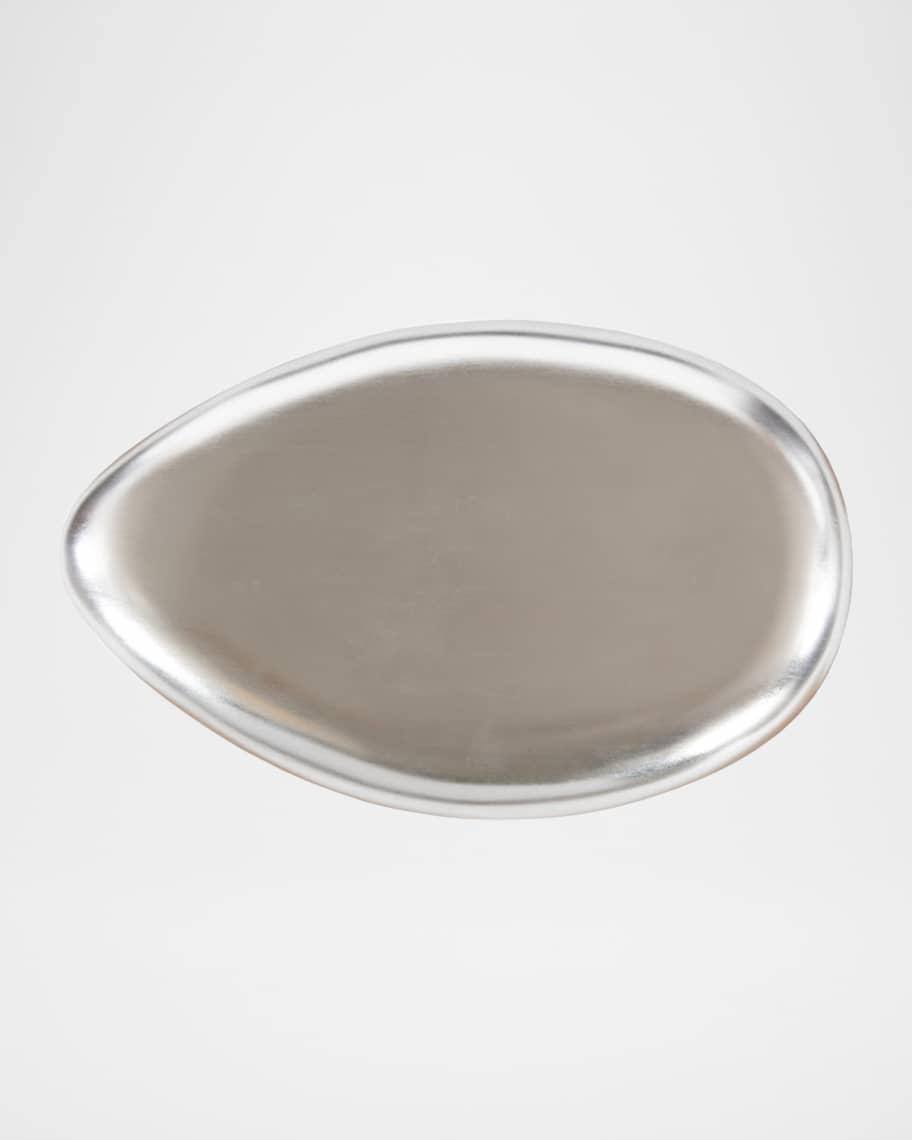 Image 2 of 3: River Stone Silver Leaf Small Coffee Table