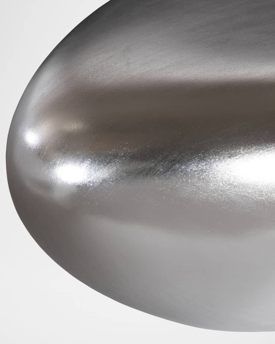 Image 3 of 3: River Stone Silver Leaf Small Coffee Table