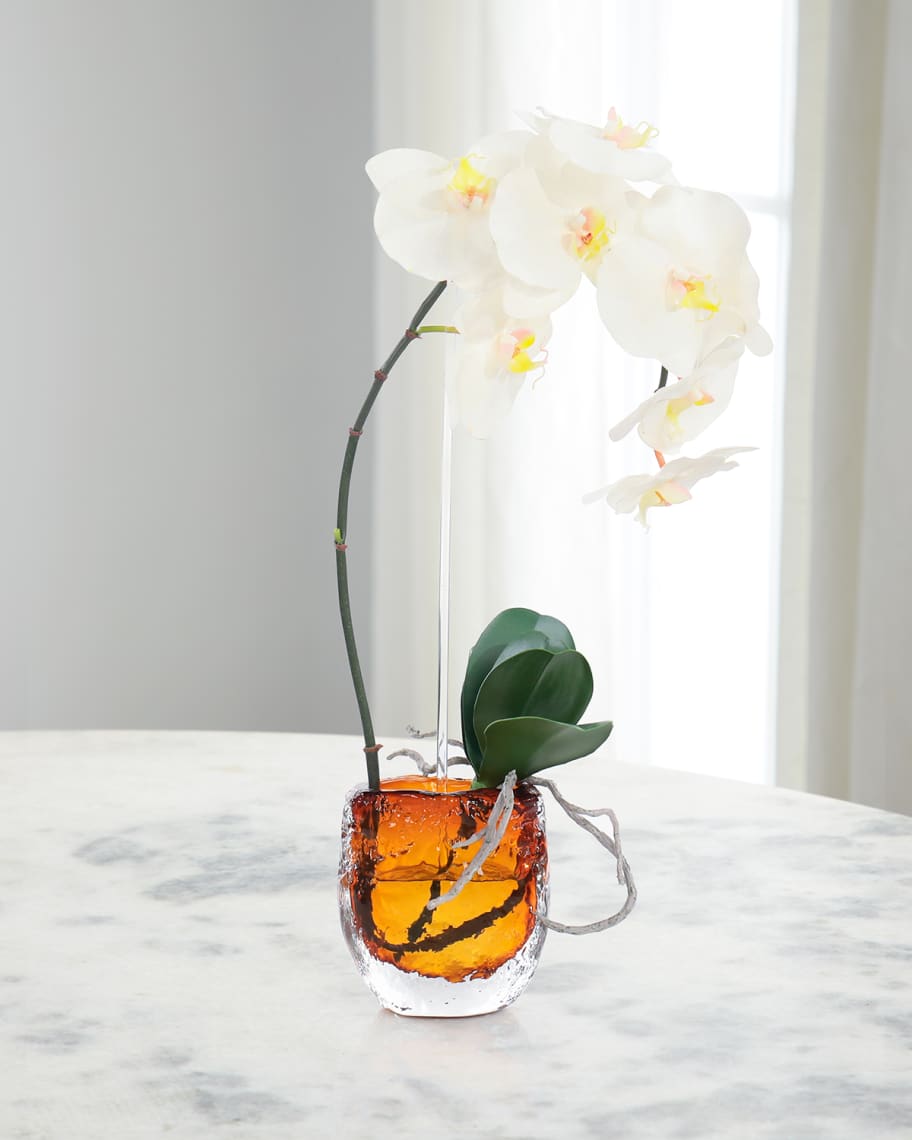 JohnRichard Collection Caramel Orchid 24" Faux Floral Arrangement in