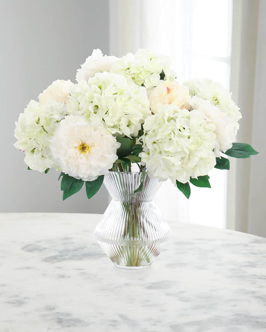 Image 1 of 2: White Dove 22" Faux Floral Arrangement