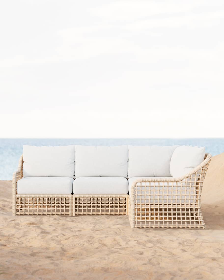 Image 1 of 5: Kiwah 4-Piece Outdoor Sectional, Polar