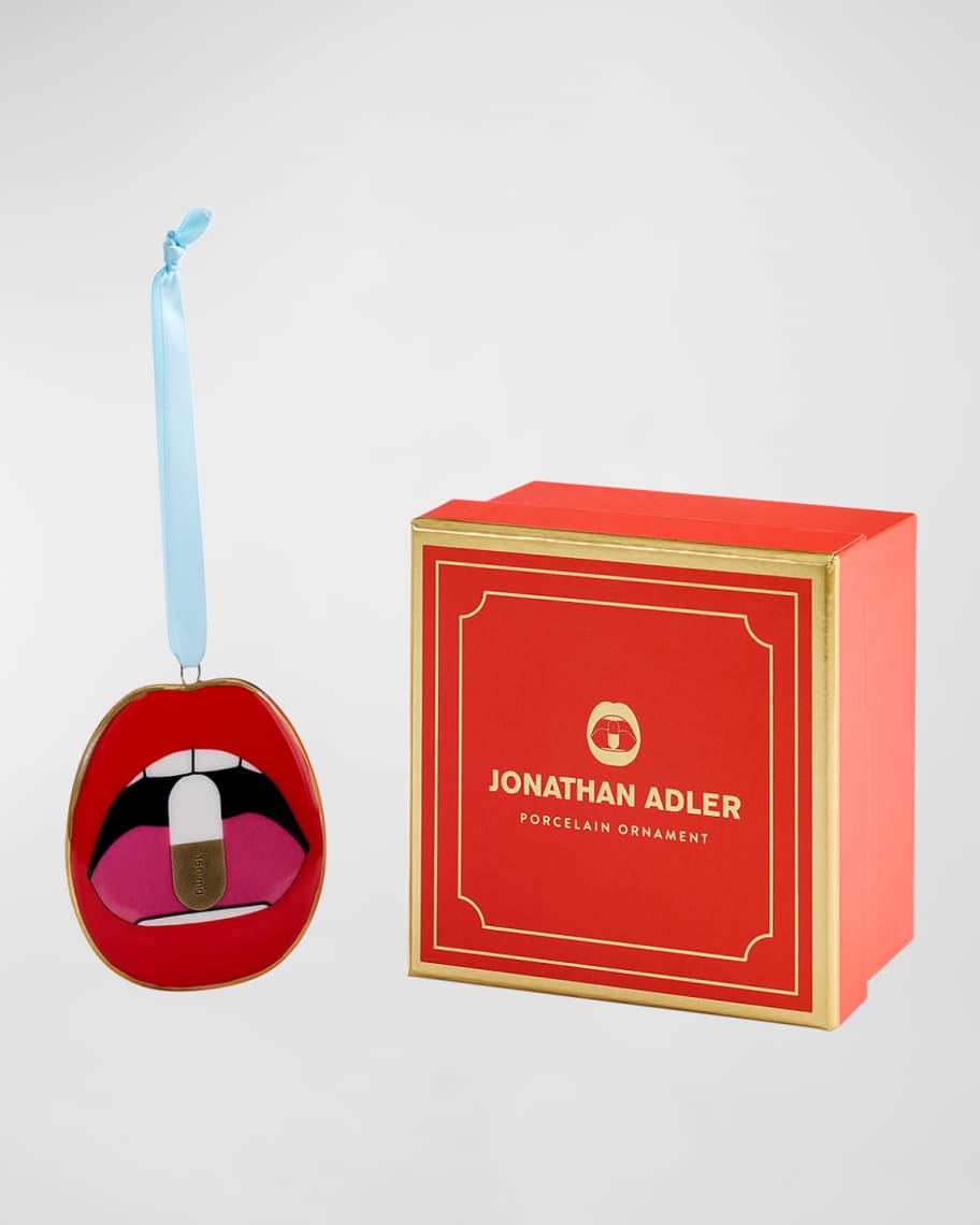 Image 2 of 2: Lips Happy Pill Christmas Ornament