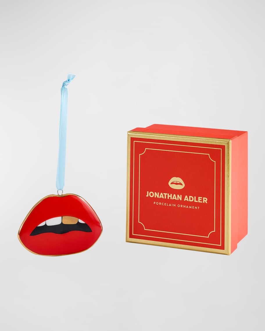 Image 2 of 2: Lips Bling Christmas Ornament