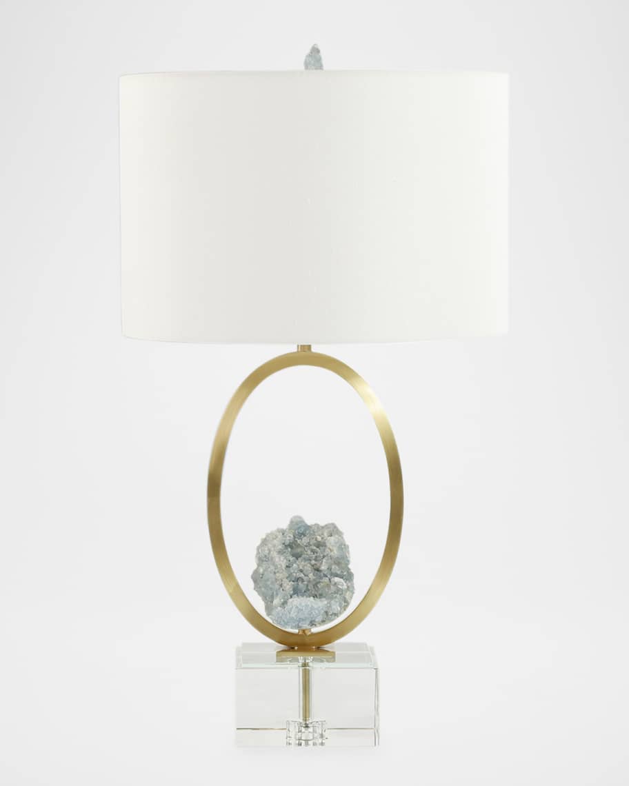 Image 2 of 2: Crystal Geode 28" Table Lamp