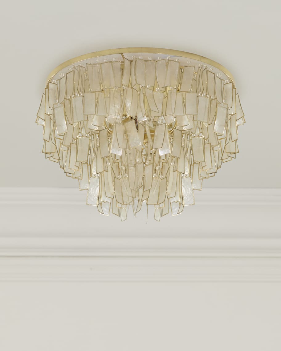 Melissa 18" 2-Light Capiz Shell Flush Mount