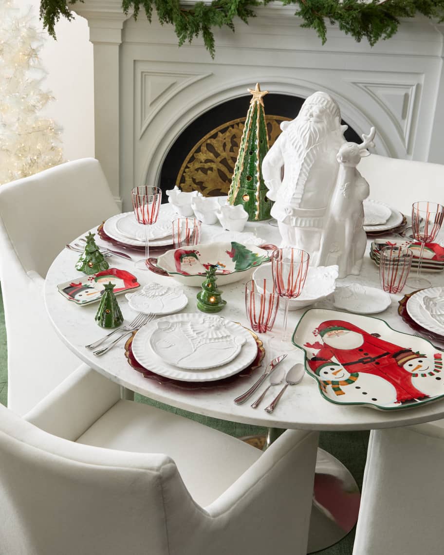 Image 2 of 3: Pietra Natale Figural Santa with Deer Christmas Decor