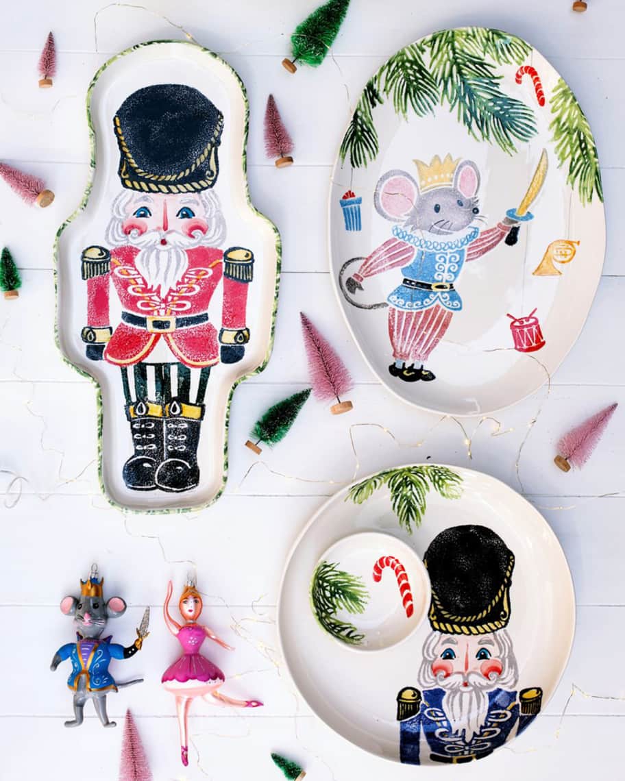 Image 2 of 2: Nutcrackers Figural Christmas Platter