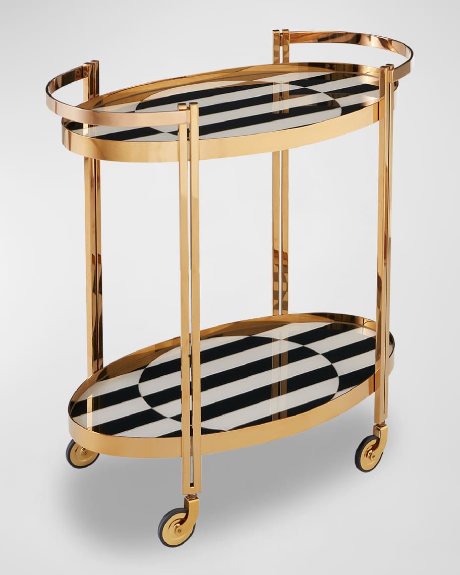 Image 2 of 3: Op Art Bar Cart