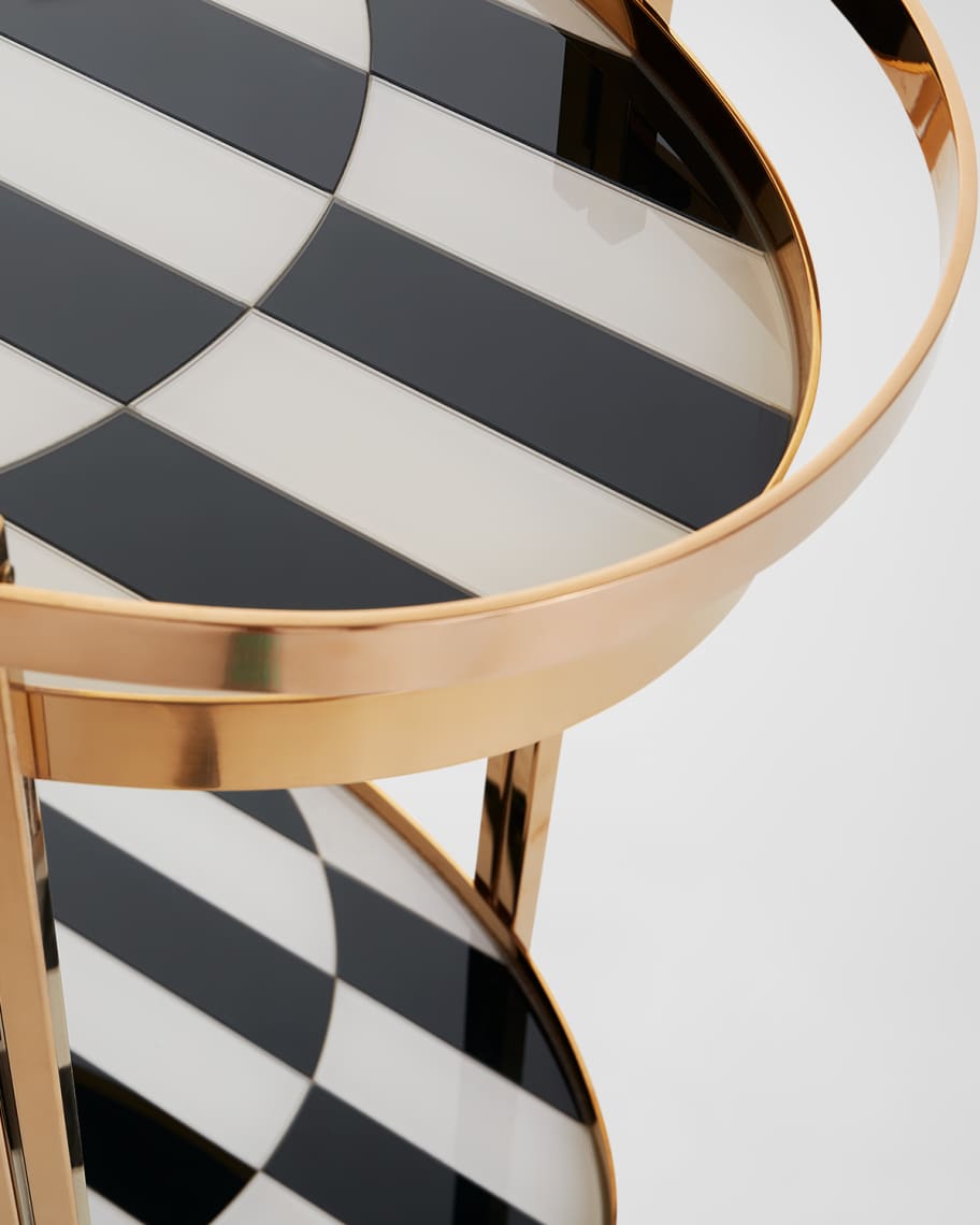 Image 3 of 3: Op Art Bar Cart