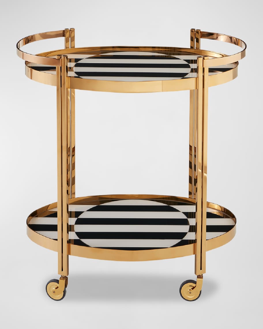 Image 1 of 3: Op Art Bar Cart