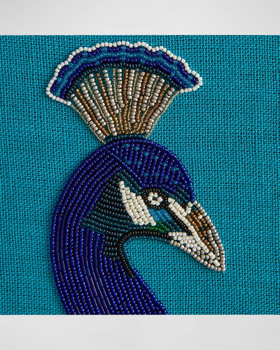Image 2 of 2: Peacock Beaded Art