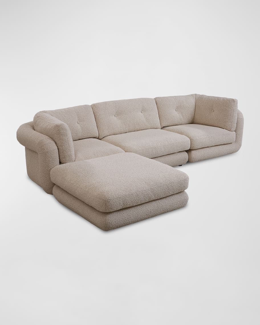 Image 3 of 4: Pompidou Modular 4-Piece Ottoman Sectional