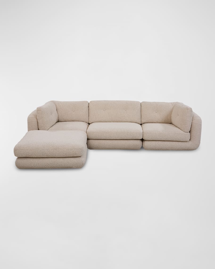 Image 1 of 4: Pompidou Modular 4-Piece Ottoman Sectional