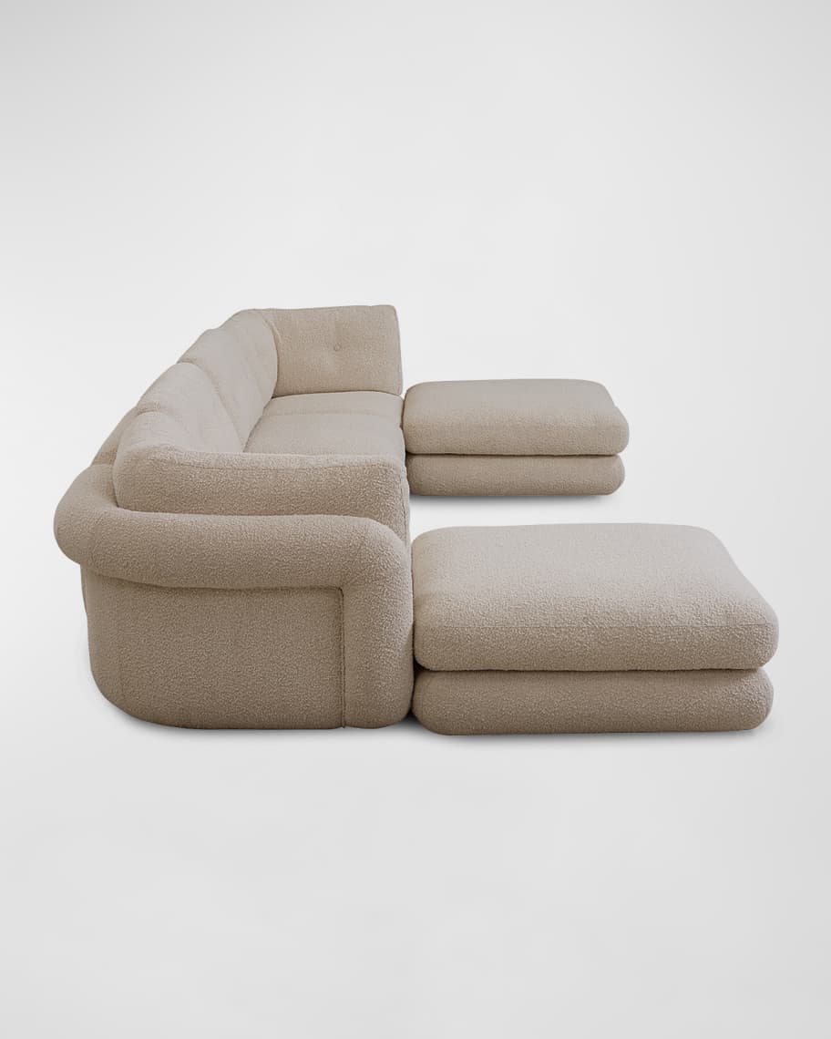 Image 2 of 4: Pompidou Modular 6 Pc Ottoman Sectional