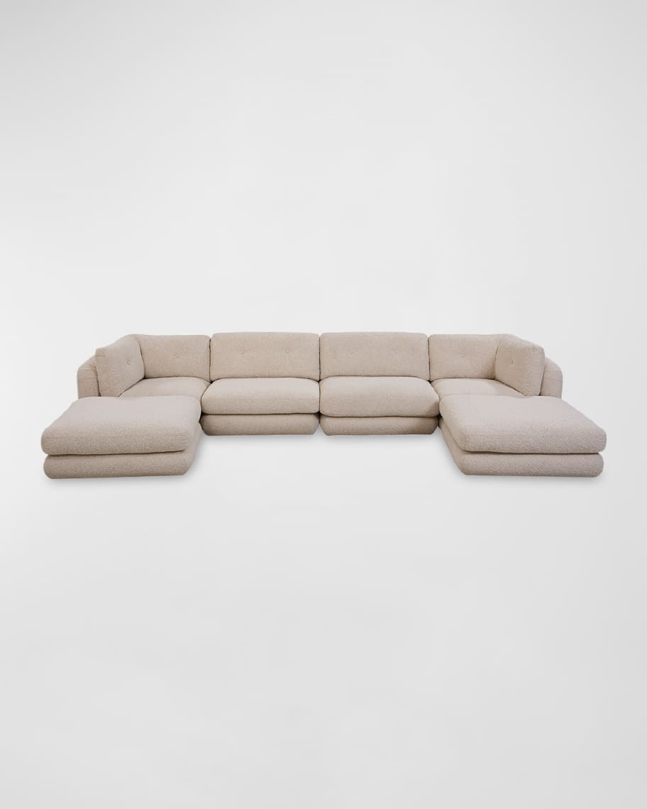 Image 1 of 4: Pompidou Modular 6 Pc Ottoman Sectional