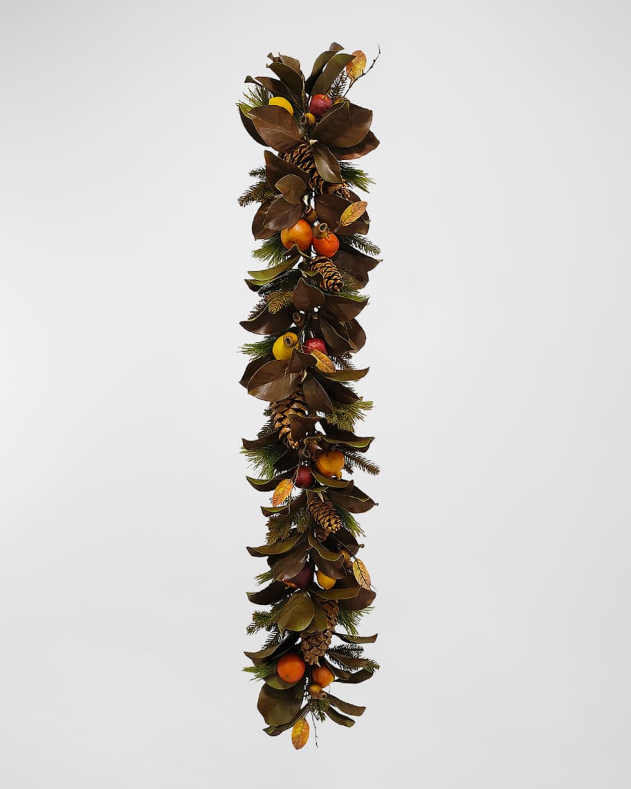 Image 1 of 1: 60" Magnolia Leaf and Fruit Garland