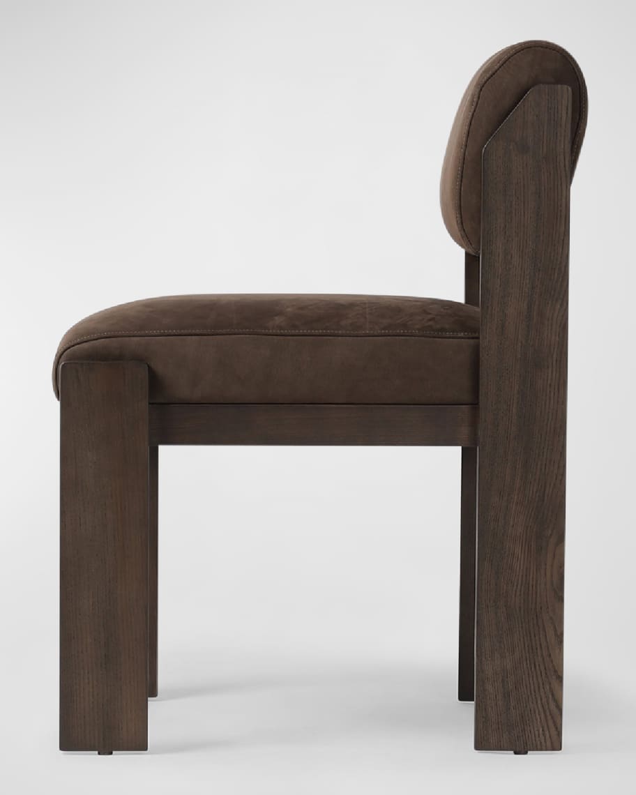 Image 3 of 6: Hamlet Leather Dining Side Chair