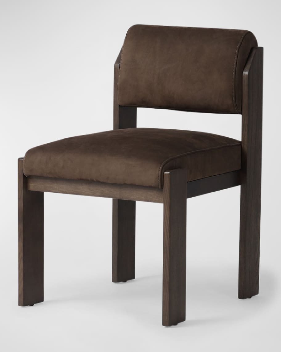 Image 1 of 6: Hamlet Leather Dining Side Chair