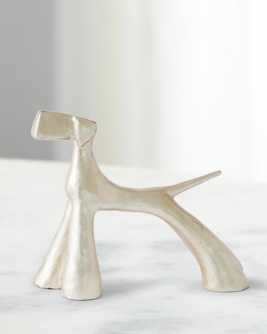 Image 2 of 4: Silver-Leaf Show Dog Sculpture