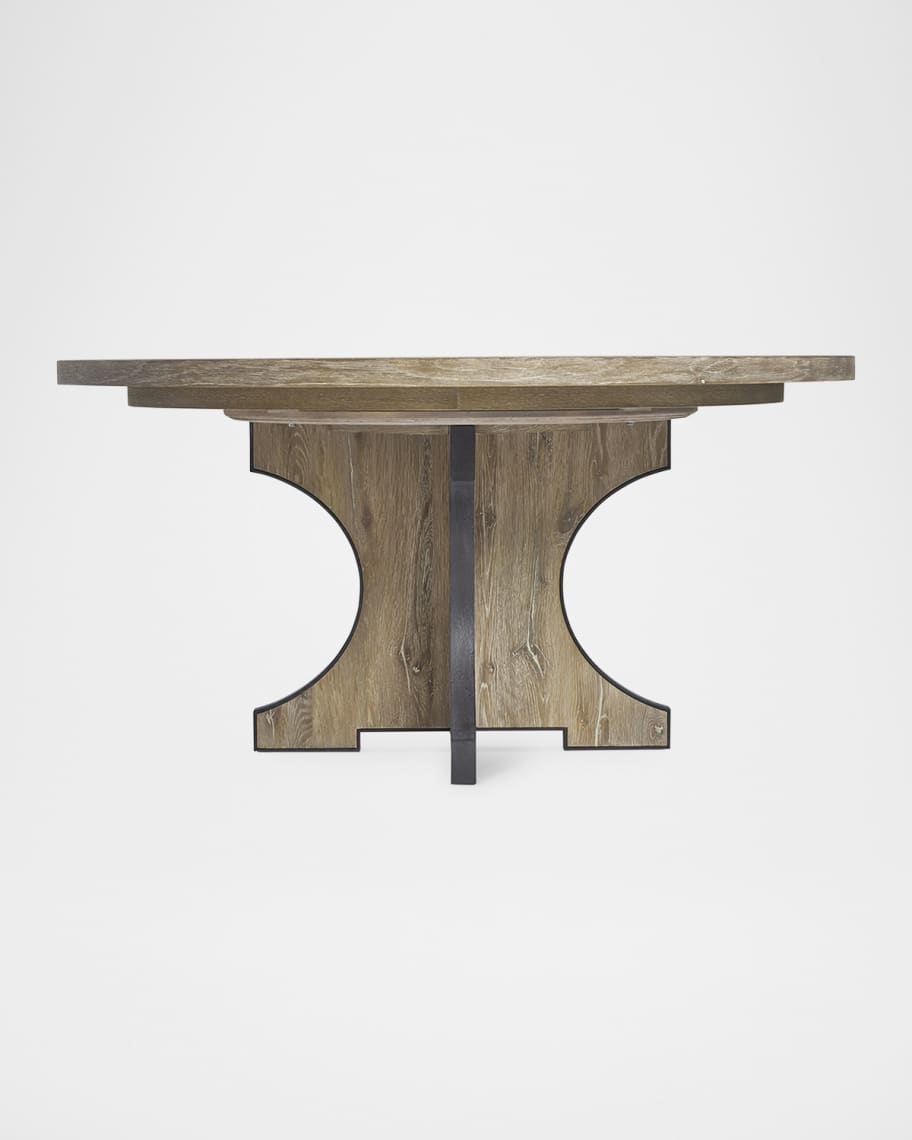 Image 2 of 6: Tribeca 60" Round Dining Table with 1 Leaf