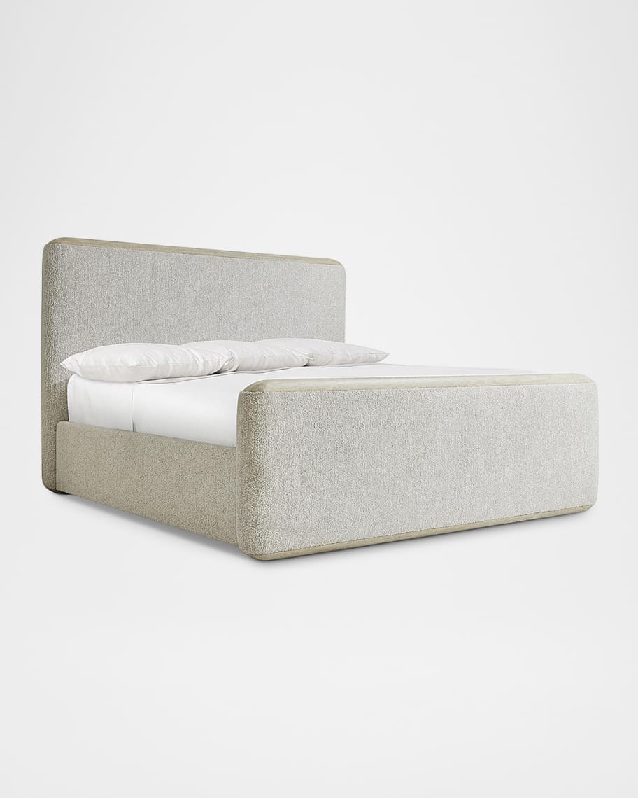 Image 2 of 4: Arcadia Upholstered Queen Panel Bed