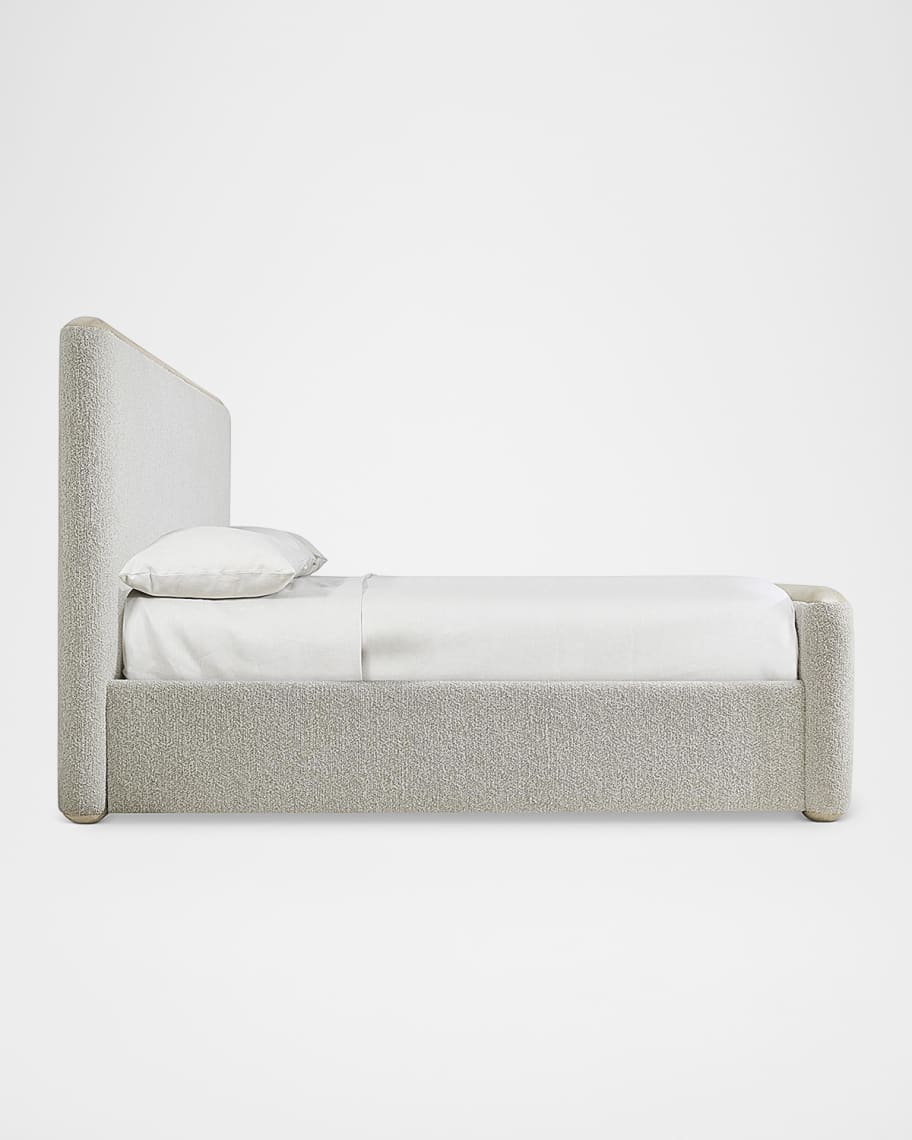 Image 3 of 4: Arcadia Upholstered Queen Panel Bed
