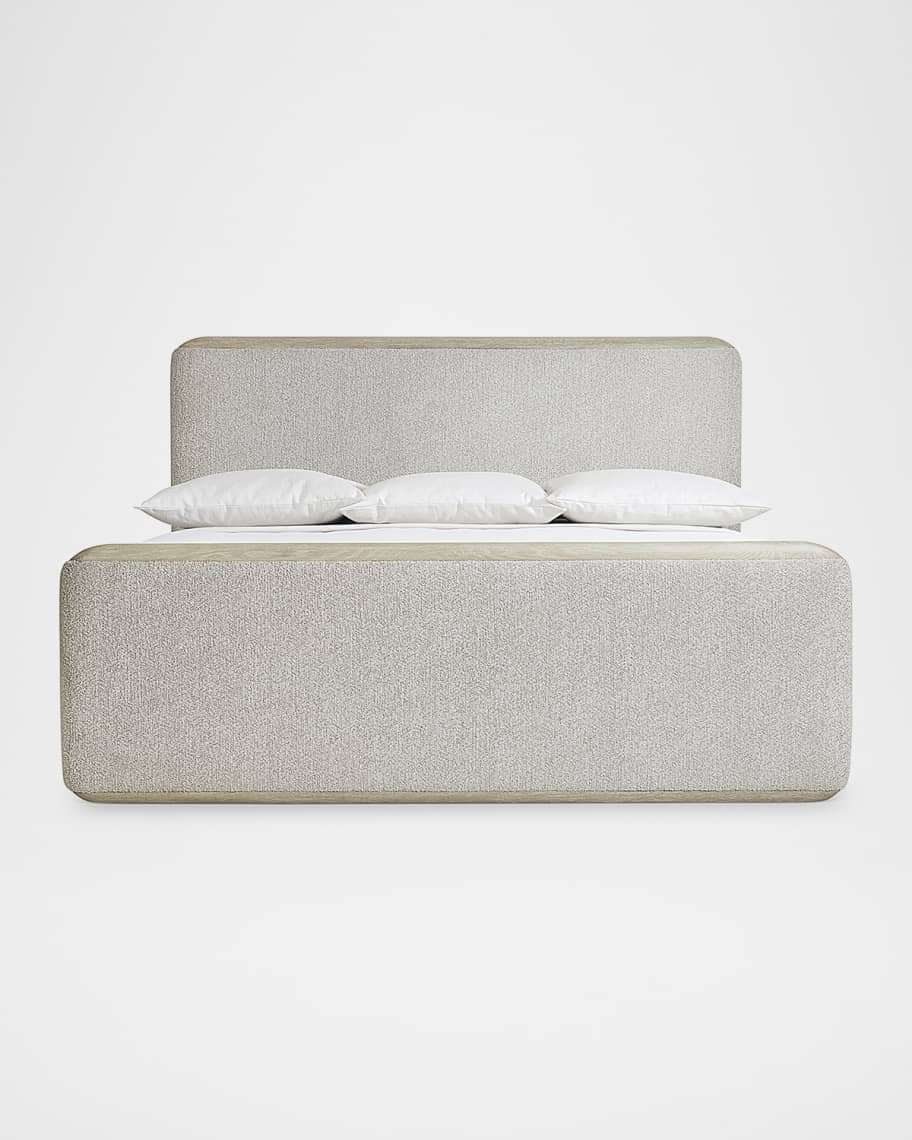 Image 1 of 4: Arcadia Upholstered Queen Panel Bed