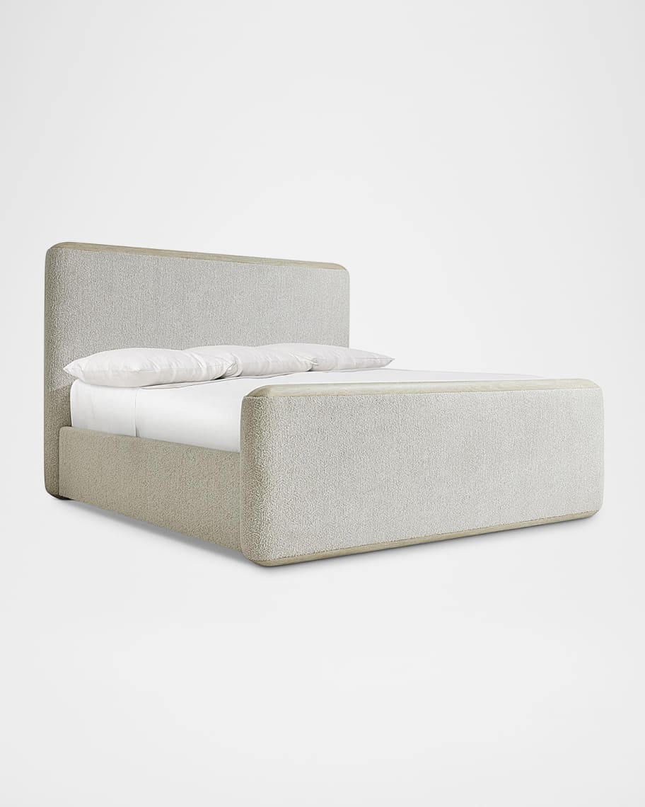 Image 2 of 4: Arcadia Upholstered King Panel Bed