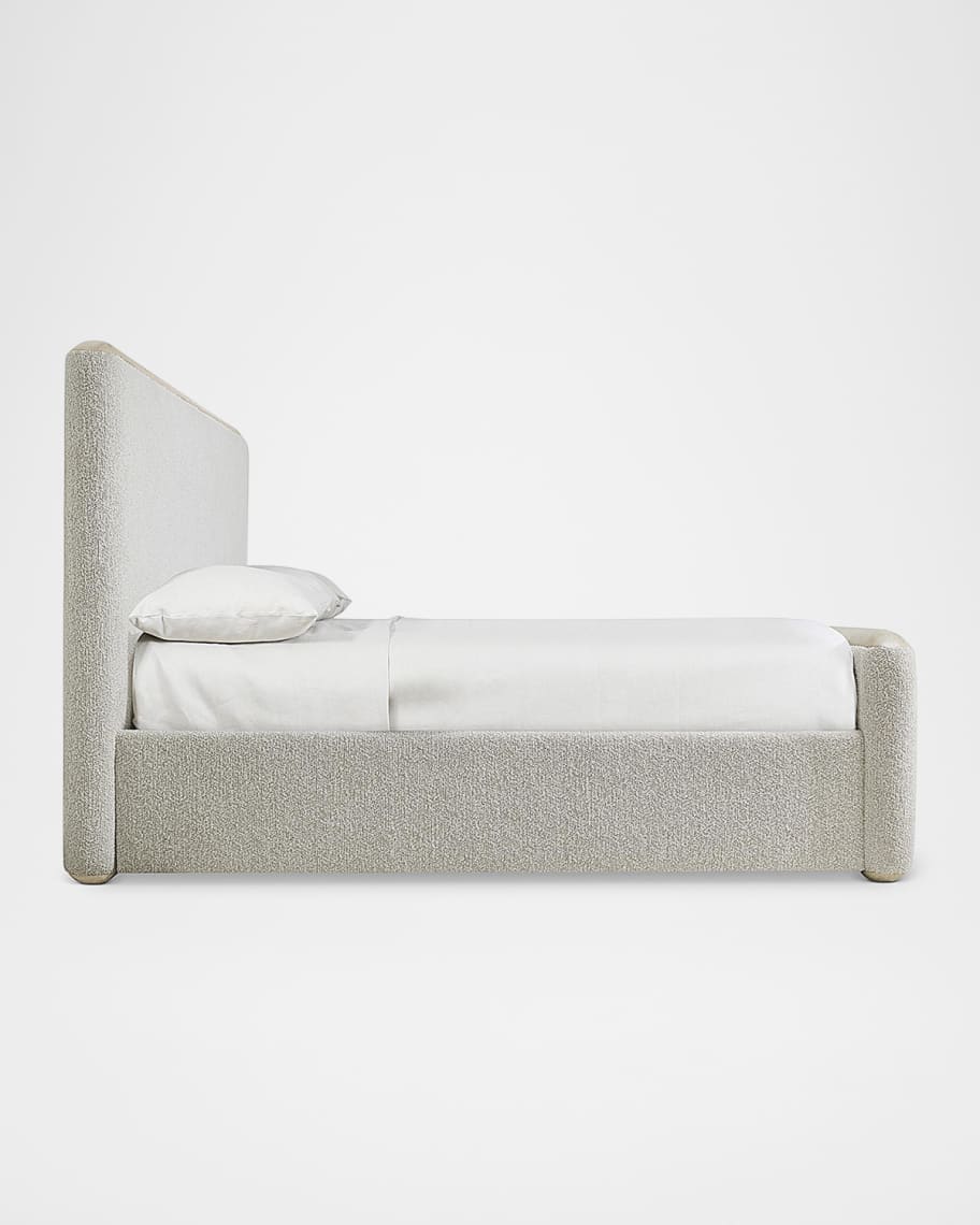 Image 3 of 4: Arcadia Upholstered King Panel Bed