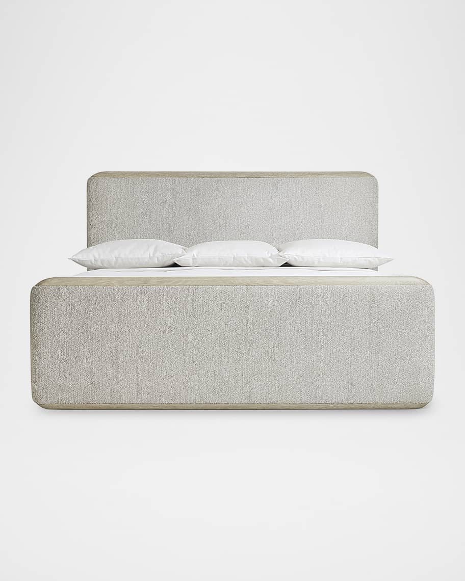 Image 1 of 4: Arcadia Upholstered King Panel Bed