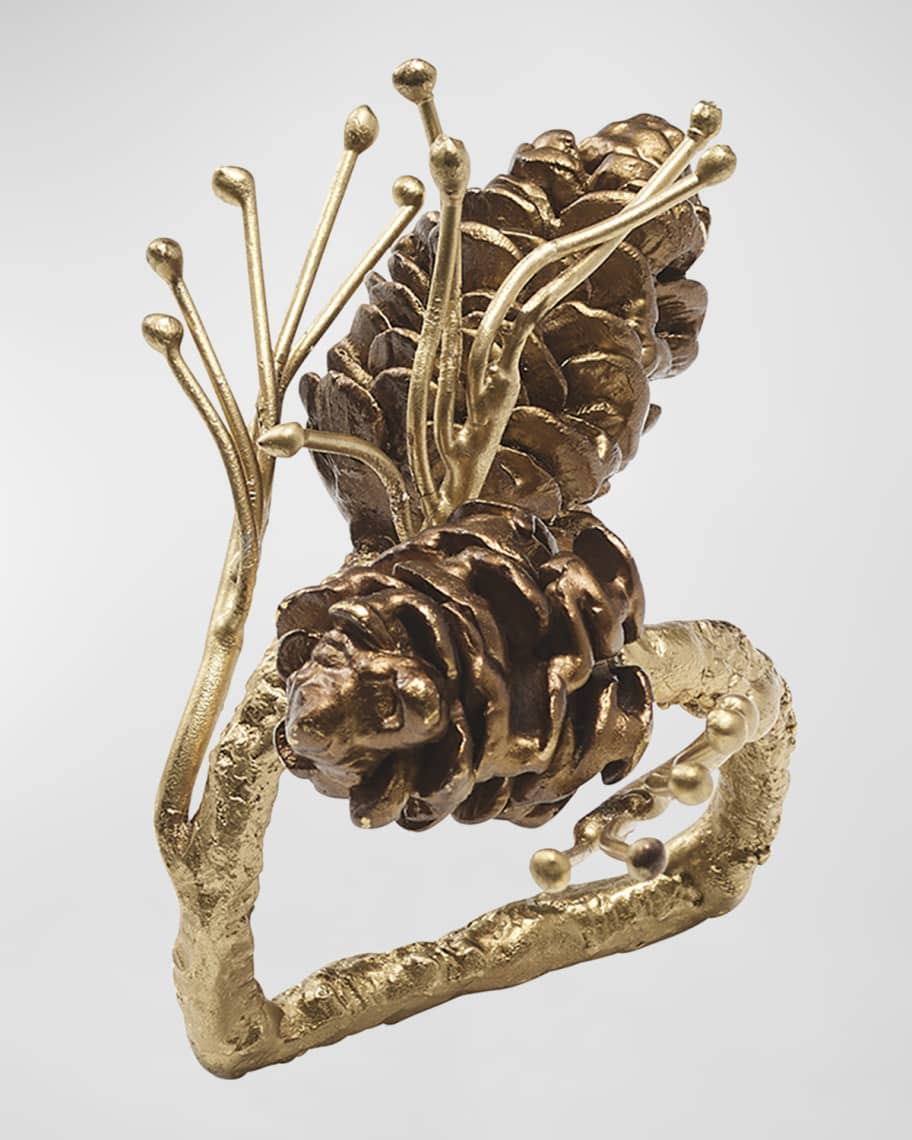 Gilded Pine Napkin Ring